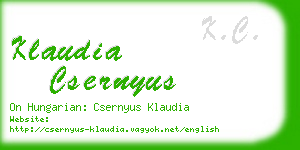 klaudia csernyus business card